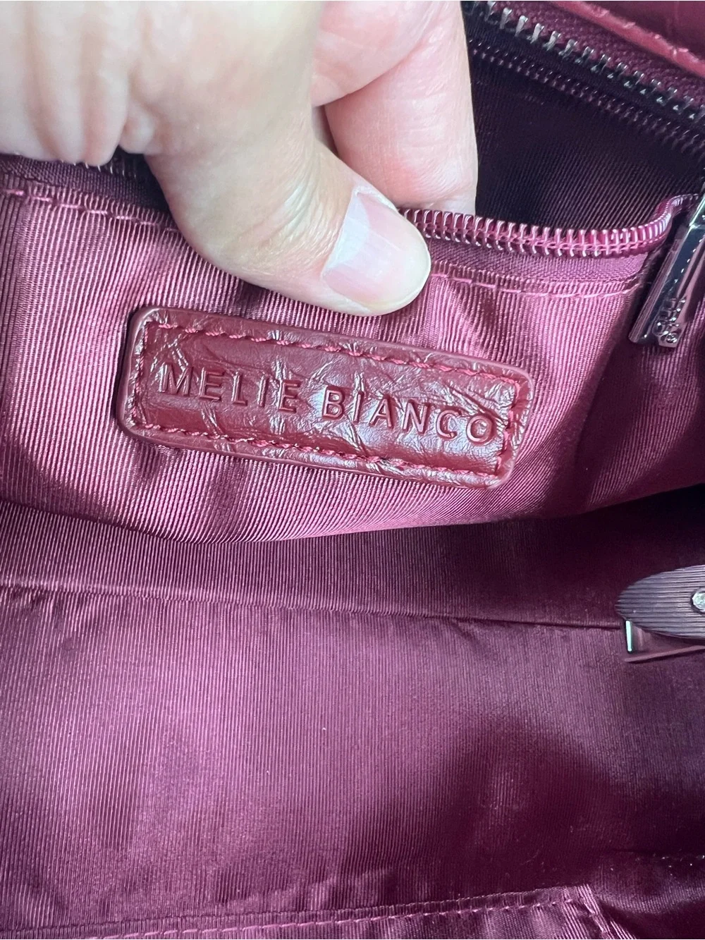 602 Melie Bianco Burgundy Satchel
